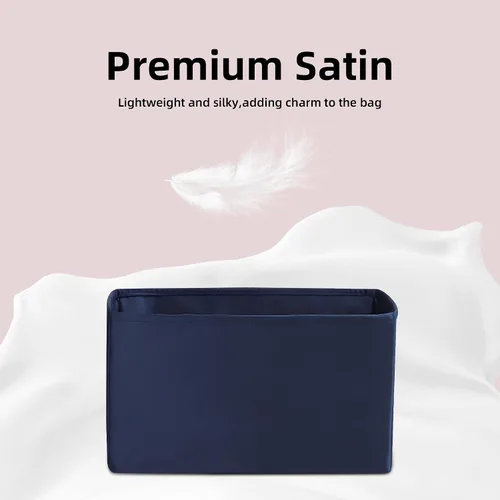 Miniatura 3 de DGAZ Organizador de bolso de seda para bolso de mano Dior Mini SML, organizador de bolsas suave y sedoso, bolso de lujo y moldeador de bolsas