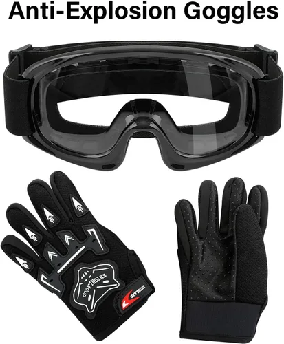Miniatura 8 de TCMT Casco de motocross para niños y jóvenes, color negro, casco de motocross, motocross, moto de calle, karting, BMX, MX, ATV, casco de cara