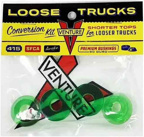 Venture Trucks Skateboard Bujes Camiones Sueltos Kit de conversión 90A Verde