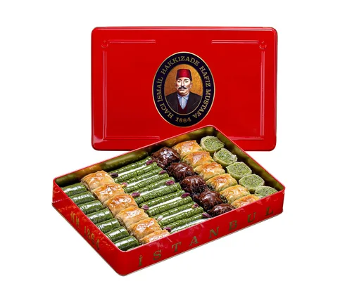Miniatura 39 de Hafiz Mustafa 1864 Istanbul Baklava - Caja de pastelería - Bocadillos de postre de Baklava horneados hechos de hojas de masa filo fresca, pistacho