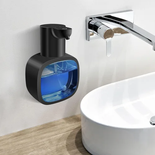 Miniatura 7 de Dispensador Automático de Jabón Líquido con Capacidad de 500ml / 17oz, Dispensador de Jabón Sin Tocar con Ajuste de 4 Niveles, Recargable, Montado