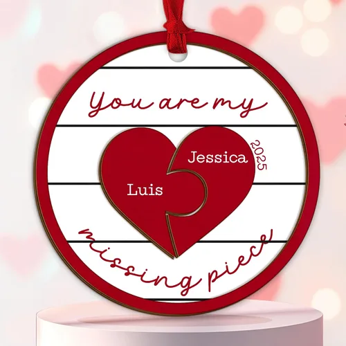 Miniatura 12 de Adorno personalizado para el primer aniversario, recuerdo romántico de corazón de cerámica con nombres y año, regalo para parejas, decoración única