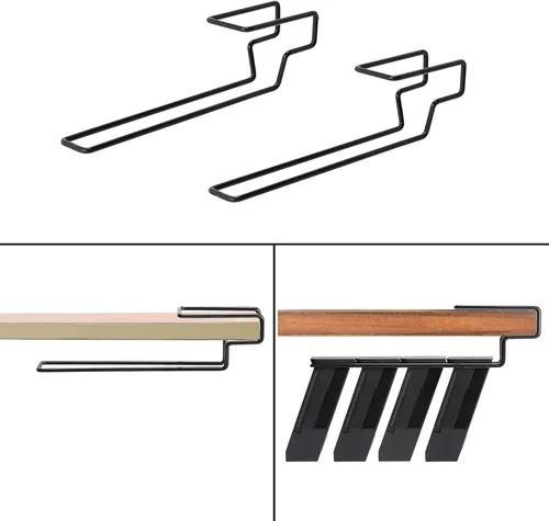 Adoreal Soporte universal para revistas, paquete de 2 estantes seguros para debajo de la pistola, organizador seguro para armas y accesorios,