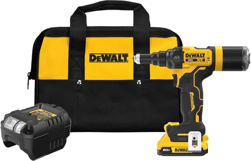 Miniatura 9 de DEWALT Herramienta de remache inalámbrica MAX XR de 20 V, 1/4 de pulgada, batería y cargador incluidos (DCF414GE2)