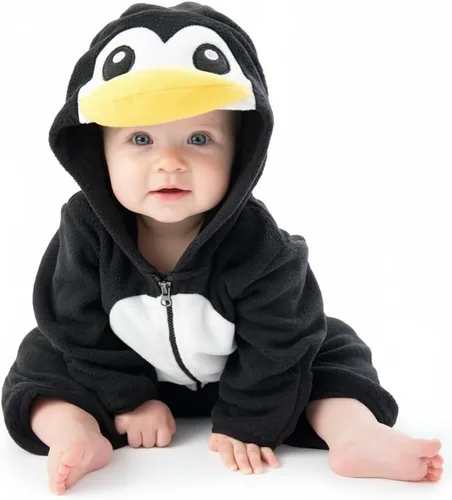 Miniatura 70 de Enterizo de vellón para bebé, rómper de una sola pieza con capucha para niños, ropa para exteriores, chaqueta infantil