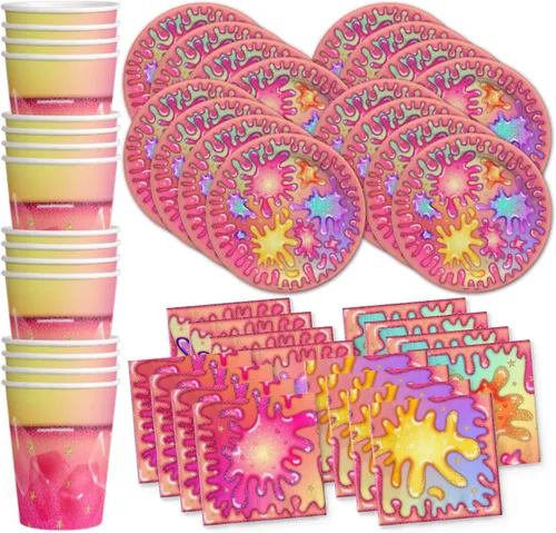 Miniatura 9 de Birthday Galore Suministros para fiestas temáticas de cumpleaños para niños y adultos, juego de vajilla ideal para celebración con platos
