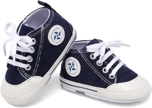 Miniatura 124 de Zapatos deportivos de lona de lona para bebés y niñas, suela antideslizante suave, suela antideslizante