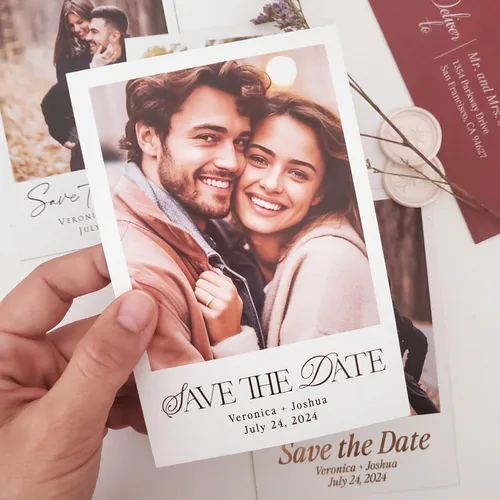 Miniatura 4 de Imanes de foto para guardar la fecha para boda, imán grande de nevera personalizado para guardar las fechas, tarjetas de quinceañera para guardar