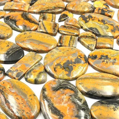 Miniatura 3 de Lote de cabujón suelto de jaspe abejorro natural de 100 unidades, 0.591-1.181 in, AA+, 3-4 piezas. Para fabricación de joyas, anillos, aretes
