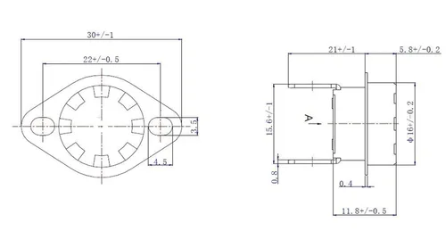 Miniatura 4 de 10PCS KSD301 KSD303 10A 45 150 C Degrees Celsius Manual Reset Thermostat Normally Closed Temperature Switch (Color : 95C)(100c)