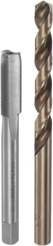 Miniatura 28 de uxcell Juego de grifos y brocas, M12 x 1.25 H2 rectos, fresadora de roscas para máquina de flauta recta, 0.413 in de acero cobalto M35 de alta