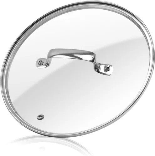 Miniatura 7 de HEVSTIL Tapa de vidrio templado resistente, tapa de vidrio templado, tapa de olla de vidrio transparente de 8 pulgadas/8.3 in, con mango de acero