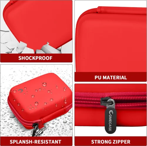 Miniatura 3 de Comecase Funda protectora y de transporte para cámara digital, para CAMKORY/para Kodak Pixpro FZ45 FZ55/para Canon PowerShot ELPH 180/190/para Rojo