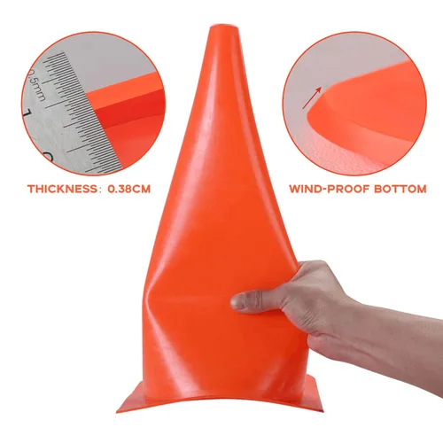 Miniatura 2 de Conos deportivos de entrenamiento de tráfico de 12 pulgadas, [paquete de 10] conos de seguridad naranjas, conos de baloncesto de fútbol