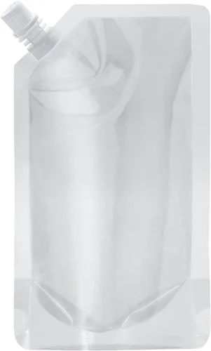 Miniatura 9 de 6 bolsas de bebidas para adultos, botellas de plástico, reutilizables, desechables, con embudo (8 onzas)