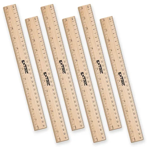 Miniatura 9 de Reglas de 12 pulgadas, reglas a granel para el aula, regla de madera para niños, paquete de 25 unidades, ideal para la escuela, aula, medidas