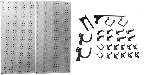 Miniatura 27 de Wall Control 30-P-3232G Paquete de tablero perforado de metal gris