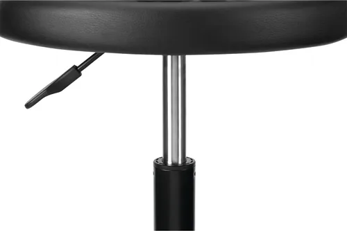 Miniatura 6 de Performance Tool W85011 Taburete de bar giratorio neumático con respaldo, giro de 360 grados, estructura de acero resistente, negro