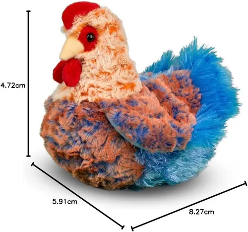 Miniatura 9 de Gallina de peluche Douglas Henrietta de hilo azul, gallina de peluche
