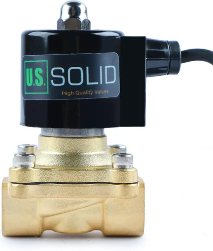 Miniatura 6 de U.S. Solid 1/2" válvula electromagnética eléctrica de latón subacuática 110V CA normalmente cerrada VITON IP67 aire no potable aceite de agua