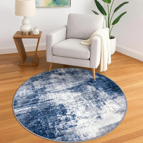 Miniatura 36 de IOHOUZE Alfombra pequeña abstracta de 2 x 3 pies, alfombra de entrada lavable para entrada interior, alfombras con respaldo de goma, alfombra gris