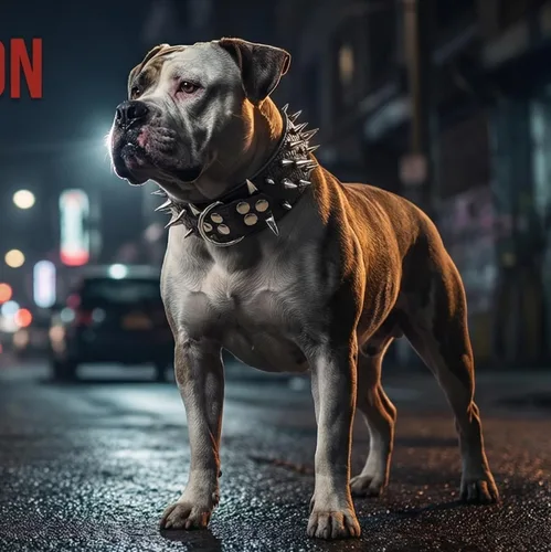 Miniatura 5 de Collar de cuero para perro, collar de perro con pinchos y tachuelas para perros medianos y grandes Pit Bull Mastiff Bully Boxer (S, rosa intenso)