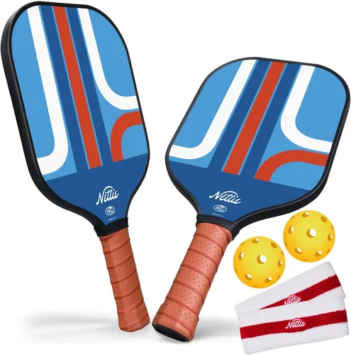 Nettie Juego de palas de pickleball de 1/2/4, aprobadas por USAPA, de fibra de carbono, regalos de cumpleaños, día de San Valentín, para novia,