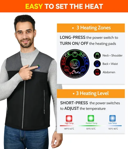 Miniatura 3 de DOACE Heated Vest for Men & Women, Smart heated Jacket, Battery Not Included