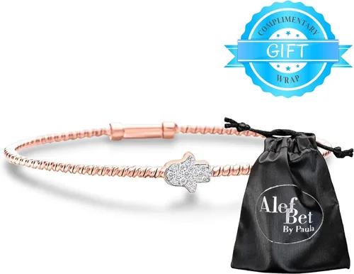 Miniatura 5 de Alef Bet by Paula Hamsa Hand Bracelet Sterling Silver for Women Worn for Protection and Abundant Blessings Beautiful Design for Everyday Wear