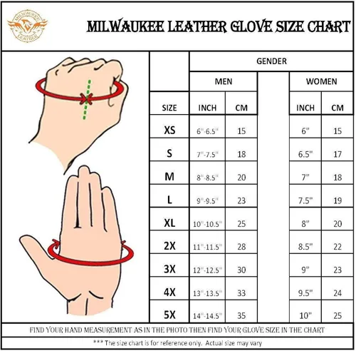 Miniatura 2 de Milwaukee Leather SH866 - Guantes de piel de ciervo negra con forro térmico para hombre