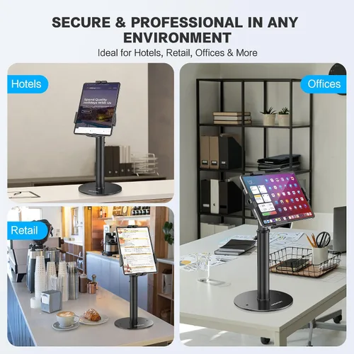 Miniatura 4 de AboveTEK POS - Soporte de quiosco para tableta, soporte universal de bloqueo para tabletas de 7.9 a 11 pulgadas, soporte de seguridad antirrobo