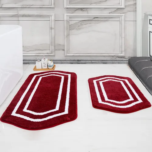 Miniatura 47 de COSY HOMEER Alfombras de Baño Extra Gruesas para Baño - Juegos de Alfombras Antideslizantes de Lino de Baño Suave Felpa 100% Poliéster Fuerte Sala