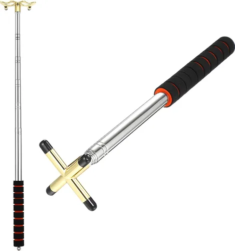 Skylety Taco de billar para billar, accesorios de mesa de billar retráctil, soporte para taco de billar con cabezal de puente de latón extraíble