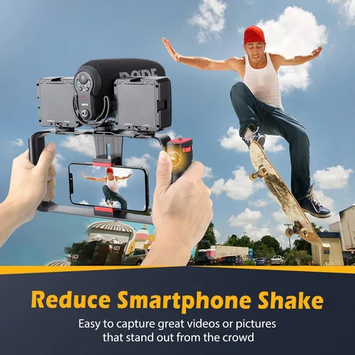 Miniatura 2 de Zeadio Plataforma de jaula de video para smartphone, estuche de vlogging para hacer películas, estabilizador de teléfono, soporte de trípode