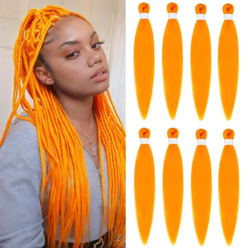 Miniatura 93 de 8 paquetes de extensiones preestiradas - 16 pulgadas de cabello trenzado premium, 55G/paquete, sin picazón, fijación en agua caliente, textura Perm