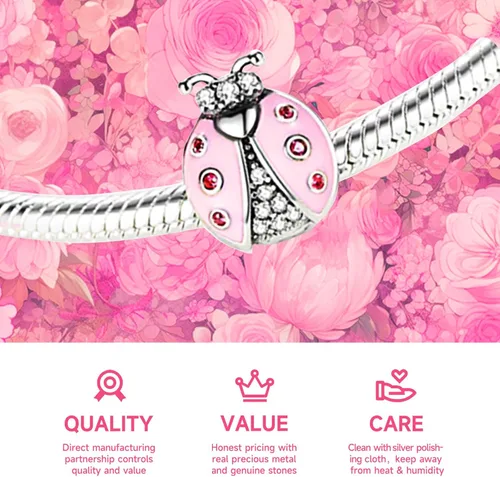 Miniatura 3 de NUJIFFY Cuentas de plata de ley 925 para pulseras y collares, cuentas de cristal para hermana de pasaporte de avión, pulseras de ángulo de corazón