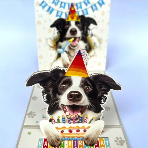Miniatura 37 de Tarjeta de cumpleaños de perro Beagle 3D emergente – Felicitación de feliz cumpleaños para los amantes de los perros – Tarjeta desplegable