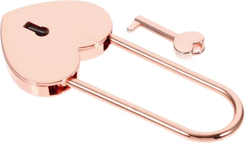 Miniatura 10 de Toddmomy 1 candado pequeño en forma de corazón, cerradura de corazón de metal con llave para caja de joyería, caja de almacenamiento, libro diario