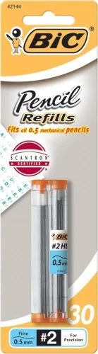 Miniatura 7 de BIC Recambios de minas para lápices, punta media (0.7mm), 30ct (L730P1), negro