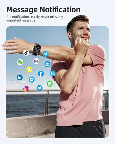 Miniatura 5 de Reloj inteligente Parsonver, reloj 5ATM impermeable para natación, rastreador de actividad física con más de 110 modos deportivos, monitor