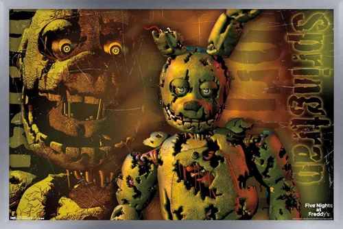 Miniatura 11 de Trends International Five Nights at Freddy's - Póster de pared Springtrap, 14.725 x 22.375 pulgadas, versión con marco de madera tipo granero