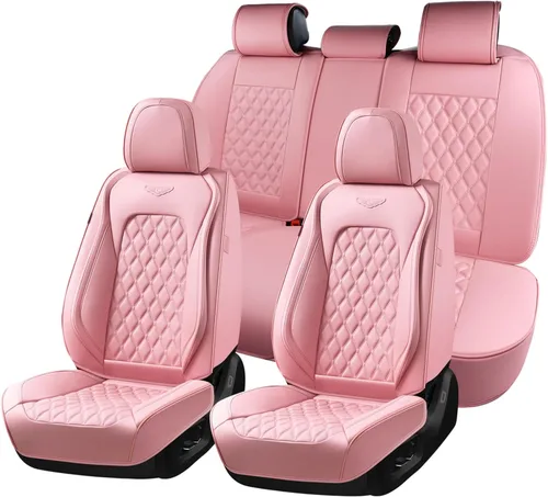 Miniatura 55 de Coverado Juego completo de fundas de asiento de automóvil, fundas de asiento de piel de napa para automóvil, protector de asiento de automóvil