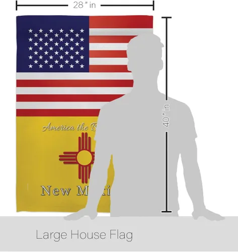 Miniatura 2 de Americana Home & Garden US New Mexico House Flag 2 pcs Pack Regional States American Territories Republic Country Particular Area Decoration Banner