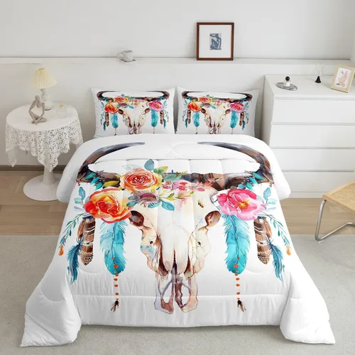 Miniatura 24 de Erosebridal Juego de ropa de cama de guitarra, juego de edredón de notas musicales de mariposa, tamaño individual, juego de edredón de música hip