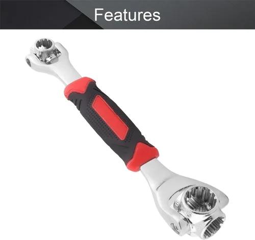 Miniatura 3 de Utoolmart Llave de vaso universal, herramienta multifunción con cabezal giratorio de 360 grados, herramienta de llave de 8 a 0.748 in