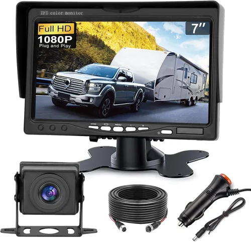 Miniatura 9 de Cámara de respaldo con monitor de 5 pulgadas, ángulo de vista amplia de 170 grados, visión nocturna, impermeable, sistema de cámara de vista trasera