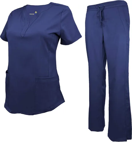 Miniatura 2 de Natural Uniforms Conjunto de uniforme médico ultra suave con cuello en Y para mujer 8200-9200