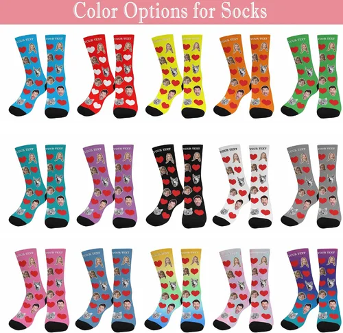 Miniatura 159 de Artsadd Calcetines personalizados para mujeres y hombres, amantes de los perros y gatos, regalos divertidos unisex personalizados