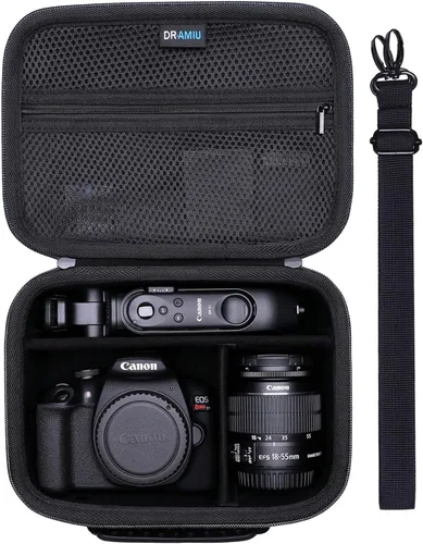 Miniatura 9 de Estuche Rígido para Canon EOS Rebel T7/R50/R6 Mark II/R100/R8/RP/R50 V/R5 Mark II/SL3/5D Mark IV/R10/R7/R5/90D/T6/T100 Cámaras, Lente, Trípode