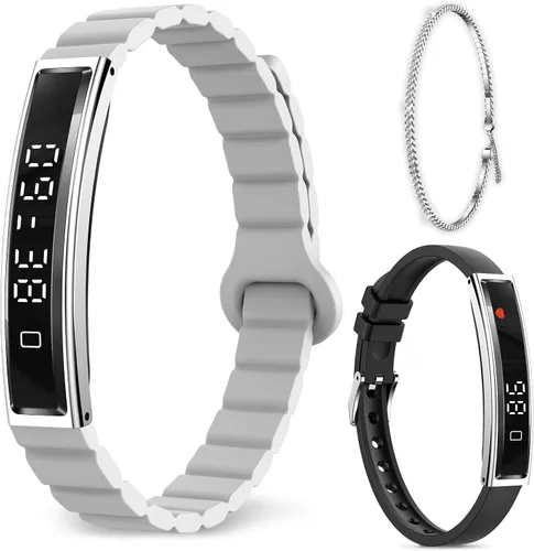 Miniatura 10 de Efolen Pulsera inteligente para mujeres, rastreador de fitness ultraligero con monitor de frecuencia cardíaca/oxígeno en sangre/sueño/podómetro
